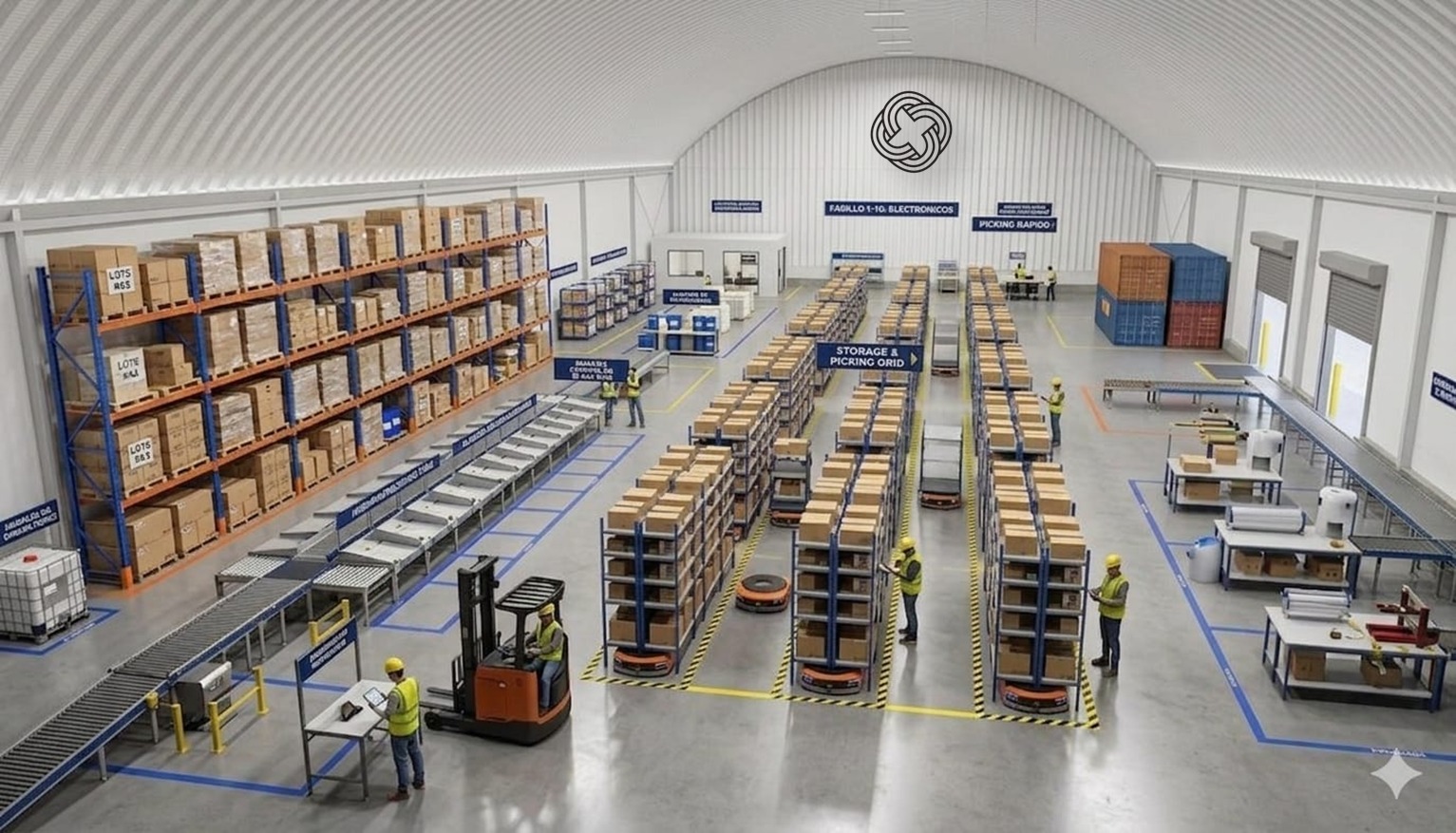 Class A arch-roof industrial warehouse development along Boulevard 2000, Tijuana